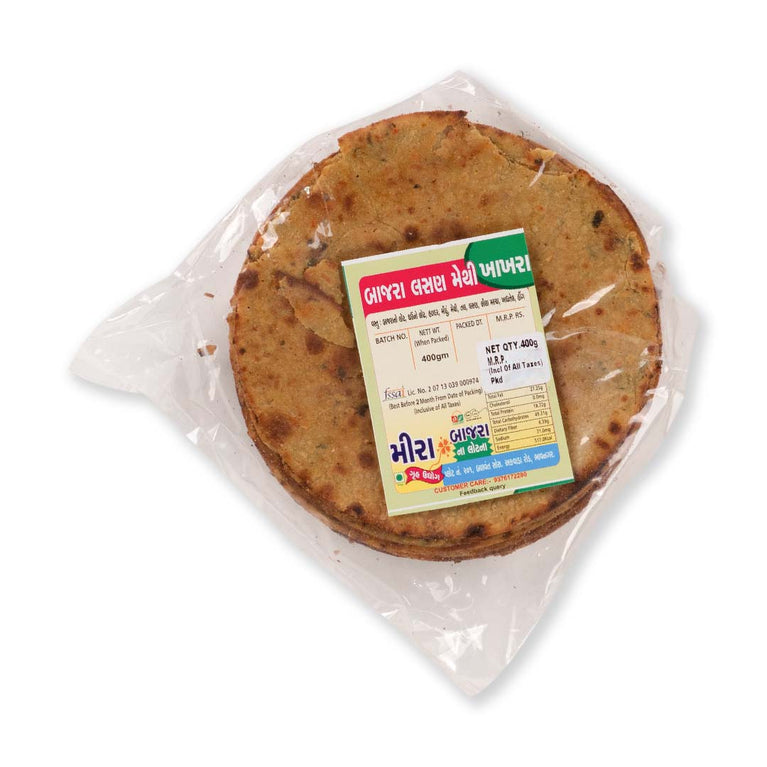 Bajra Lasan Methi Khakhra